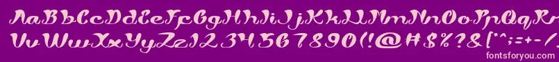 My Angle Light Font – Pink Fonts on Purple Background