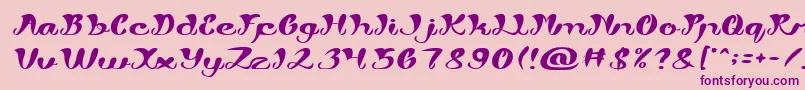My Angle Light-Schriftart – Violette Schriften auf rosa Hintergrund