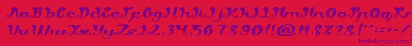 My Angle Light Font – Purple Fonts on Red Background