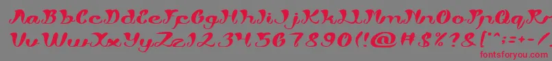 My Angle Light Font – Red Fonts on Gray Background