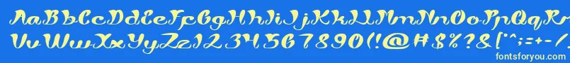 My Angle Light Font – Yellow Fonts on Blue Background