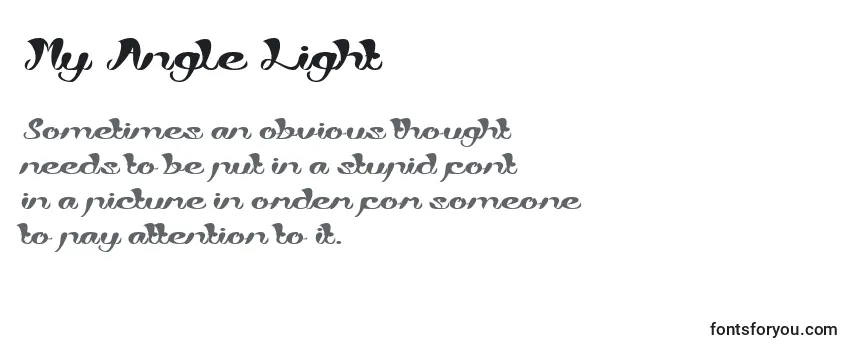 Шрифт My Angle Light