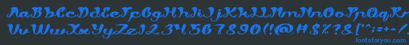 My Angle Font – Blue Fonts on Black Background