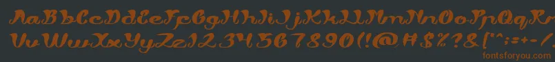 My Angle Font – Brown Fonts on Black Background