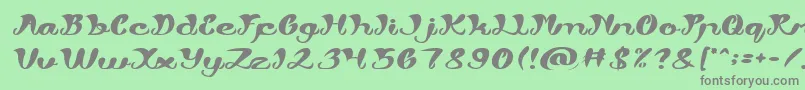 フォントMy Angle – 緑の背景に灰色の文字