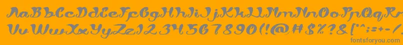 フォントMy Angle – オレンジの背景に灰色の文字