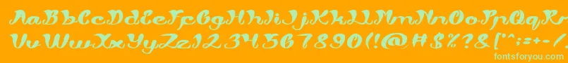 More about My Angle Font My Angle Font – Green Fonts on Orange Background