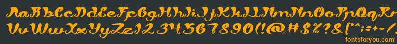 フォントMy Angle – 黒い背景にオレンジの文字