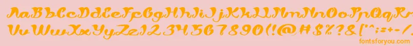 My Angle Font – Orange Fonts on Pink Background