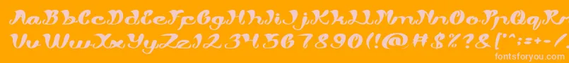 My Angle Font – Pink Fonts on Orange Background