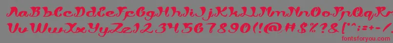 My Angle Font – Red Fonts on Gray Background