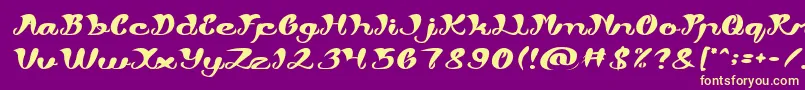 My Angle Font – Yellow Fonts on Purple Background