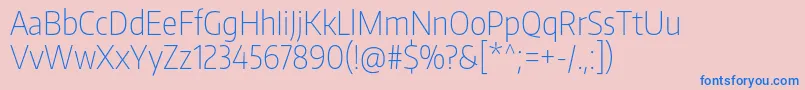 Шрифт EncodesanscondensedThin – синие шрифты на розовом фоне