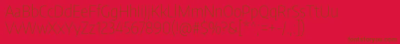 EncodesanscondensedThin Font – Brown Fonts on Red Background