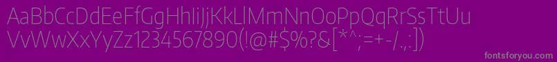 Шрифт EncodesanscondensedThin – серые шрифты на фиолетовом фоне