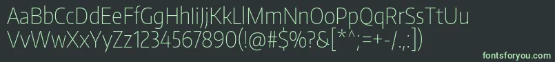 Шрифт EncodesanscondensedThin – зелёные шрифты на чёрном фоне