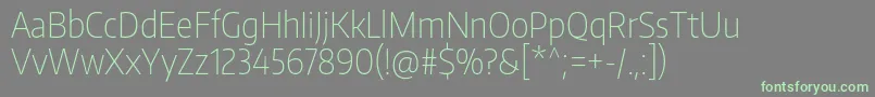 フォントEncodesanscondensedThin – 灰色の背景に緑のフォント