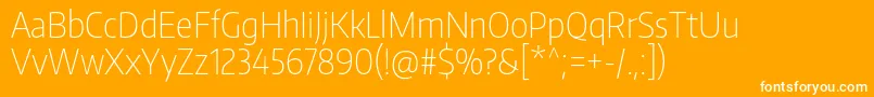 Lisätietoja EncodesanscondensedThin-fontista EncodesanscondensedThin-fontti – valkoiset fontit oranssilla taustalla