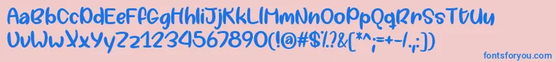 My Best Shot   Font – Blue Fonts on Pink Background