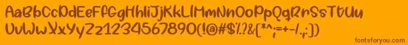 My Best Shot   Font – Brown Fonts on Orange Background