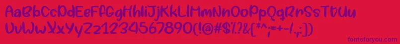 My Best Shot   Font – Purple Fonts on Red Background