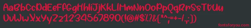 My Best Shot   Font – Red Fonts on Black Background