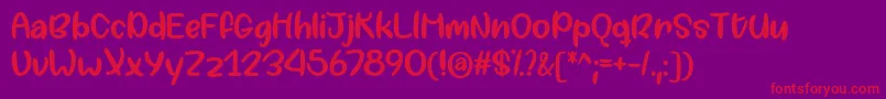 My Best Shot   Font – Red Fonts on Purple Background