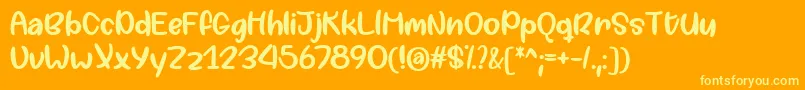 My Best Shot   Font – Yellow Fonts on Orange Background