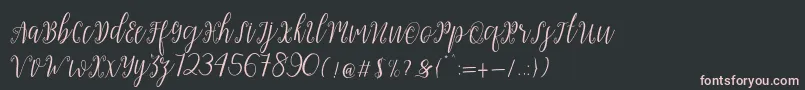 My Darling Script  Font – Pink Fonts on Black Background