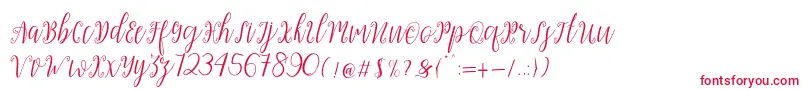 フォントMy Darling Script  – 赤い文字
