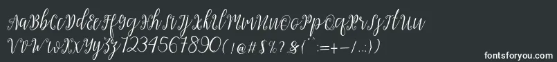 My Darling Script -fontti – valkoiset fontit
