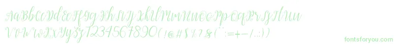 My Darling Script-Schriftart – Grüne Schriften auf weißem Hintergrund