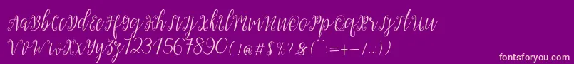 My Darling Script Font – Pink Fonts on Purple Background