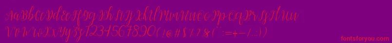 My Darling Script Font – Red Fonts on Purple Background
