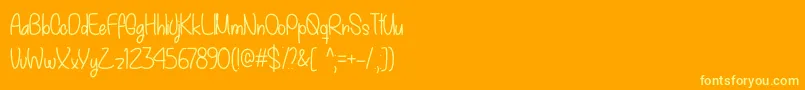 My December   Font – Yellow Fonts on Orange Background