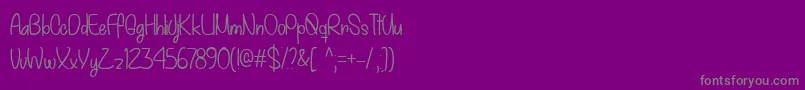 My December   Font – Gray Fonts on Purple Background