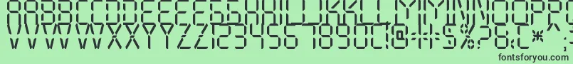 フォントMy Display St Free for personal use – 緑の背景に黒い文字
