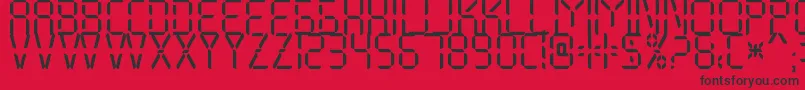Police My Display St Free for personal use – polices noires sur fond rouge