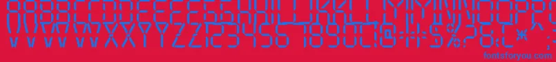 Saiba mais sobre a fonte My Display St Free for personal use Fonte My Display St Free for personal use – fontes azuis em um fundo vermelho