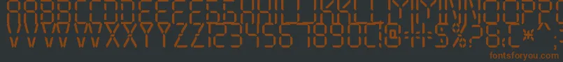 Czcionka My Display St Free for personal use – brązowe czcionki na czarnym tle