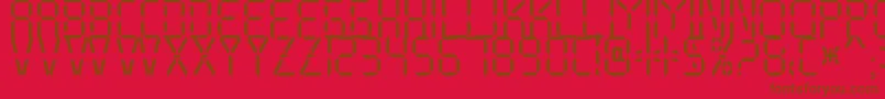 My Display St Free for personal use Font – Brown Fonts on Red Background