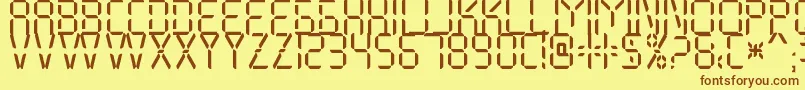 My Display St Free for personal use Font – Brown Fonts on Yellow Background