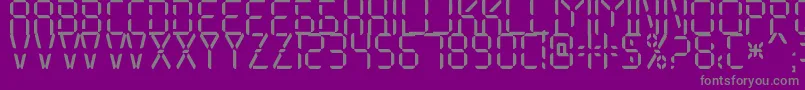 fuente My Display St Free for personal use – Fuentes Grises Sobre Fondo Morado