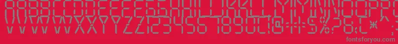 My Display St Free for personal use Font – Gray Fonts on Red Background