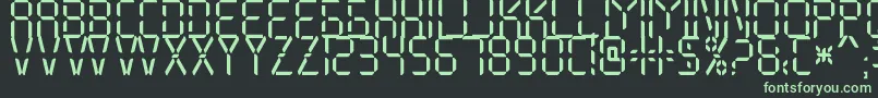 Шрифт My Display St Free for personal use – зелёные шрифты на чёрном фоне