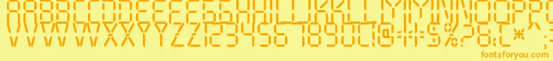 My Display St Free for personal use Font – Orange Fonts on Yellow Background