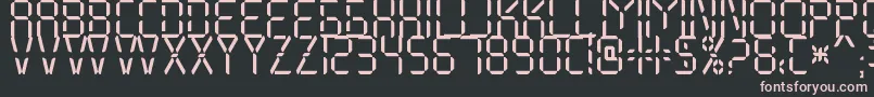 Czcionka My Display St Free for personal use – różowe czcionki na czarnym tle