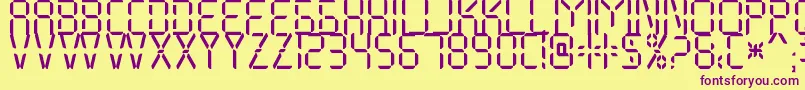 My Display St Free for personal use-Schriftart – Violette Schriften auf gelbem Hintergrund
