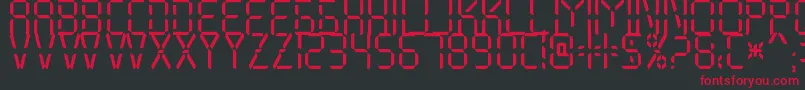フォントMy Display St Free for personal use – 黒い背景に赤い文字