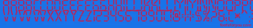 Шрифт My Display St Free for personal use – красные шрифты на синем фоне